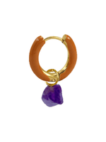 Radiante Orange Crystal Hoop