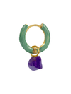 Radiante Green Crystal Hoop