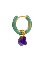 Radiante Green Crystal Hoop