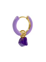 Radiante Purple Crystal Hoop