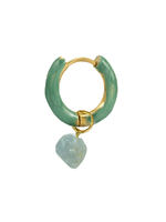 Radiante Green Crystal Hoop