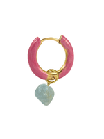 Radiante Pink Crystal Hoop