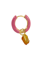 Radiante Pink Crystal Hoop