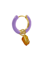 Radiante Purple Crystal Hoop