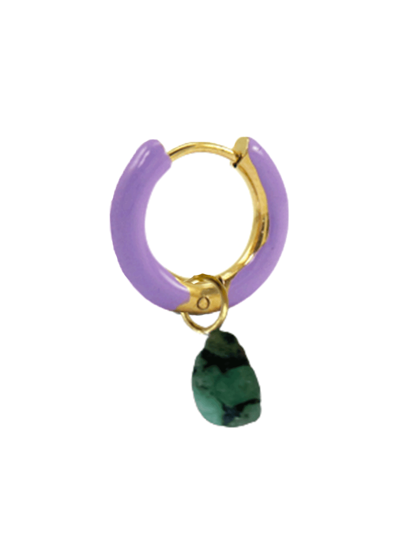 Radiante Purple Crystal Hoop