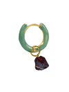 Radiante Green Crystal Hoop