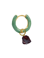 Radiante Green Crystal Hoop