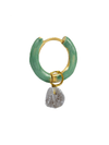 Radiante Green Crystal Hoop
