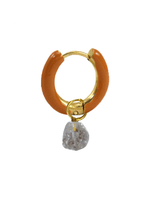 Radiante Orange Crystal Hoop