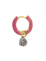 Radiante Pink Crystal Hoop
