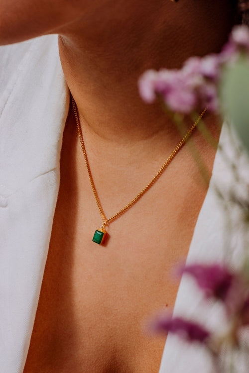 Birthstone Necklace - May / Emerald