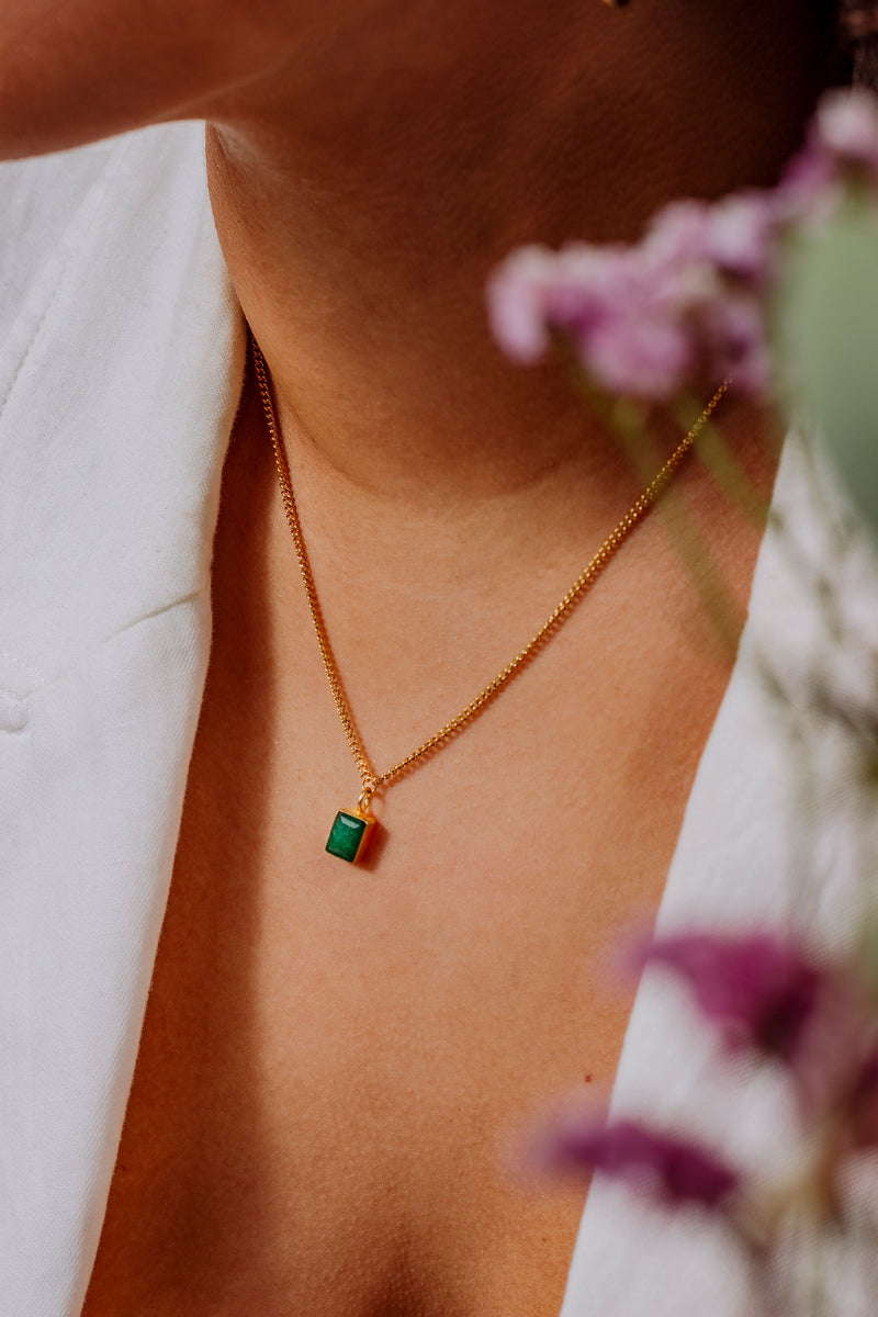 Birthstone Necklace - May / Emerald