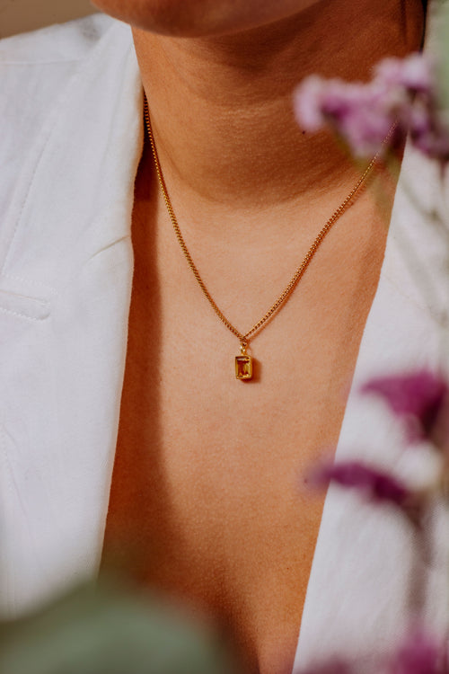 Birthstone Necklace - November / Citrine