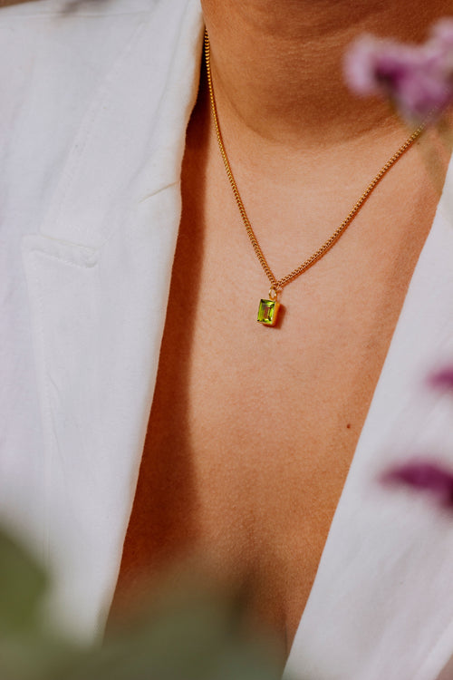 Birthstone Necklace - August / Peridot