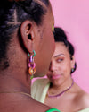 Radiante Purple Crystal Hoop