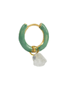 Radiante Green Crystal Hoop