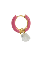 Radiante Pink Crystal Hoop