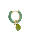 Radiante Green Crystal Hoop