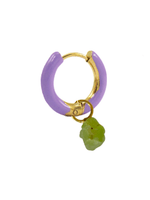 Radiante Purple Crystal Hoop