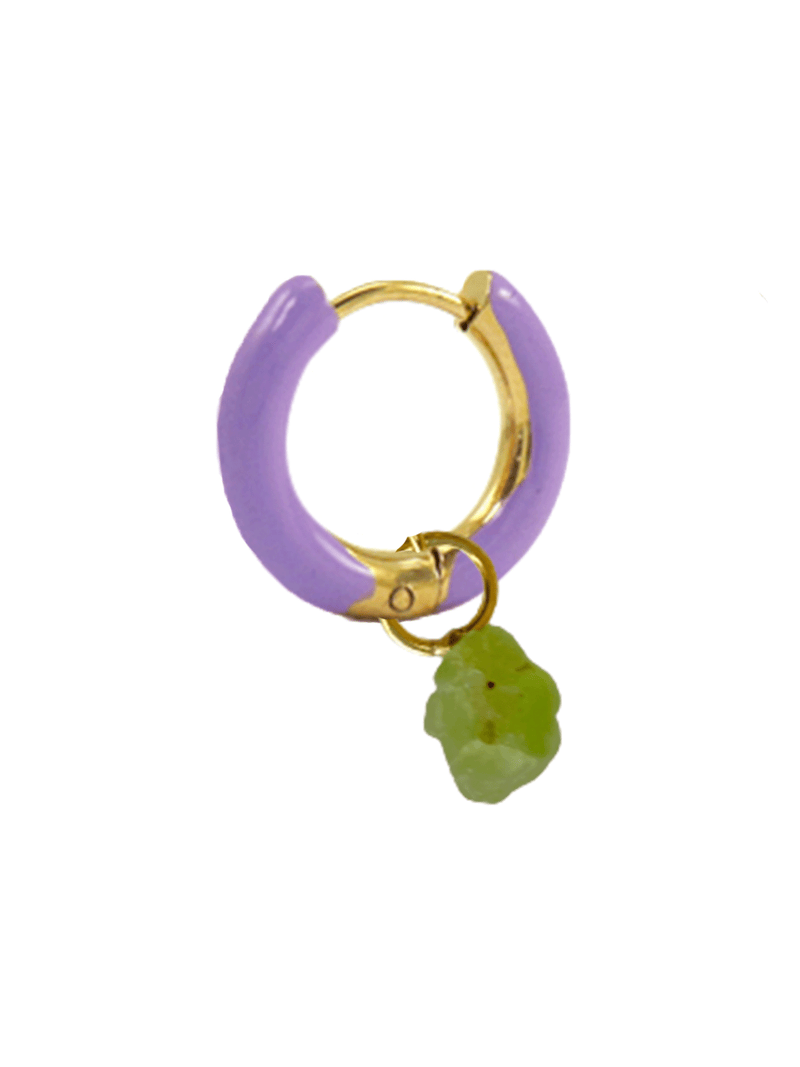 Radiante Purple Crystal Hoop