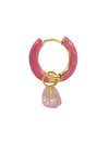 Radiante Pink Crystal Hoop