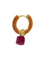 Radiante Orange Crystal Hoop