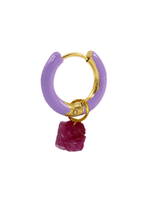 Radiante Purple Crystal Hoop