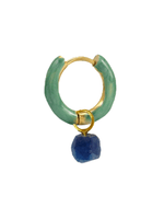 Radiante Green Crystal Hoop