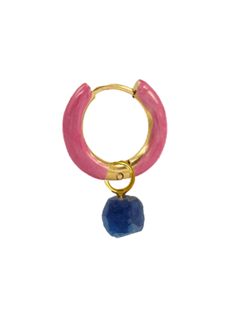 Radiante Pink Crystal Hoop