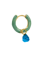 Radiante Green Crystal Hoop