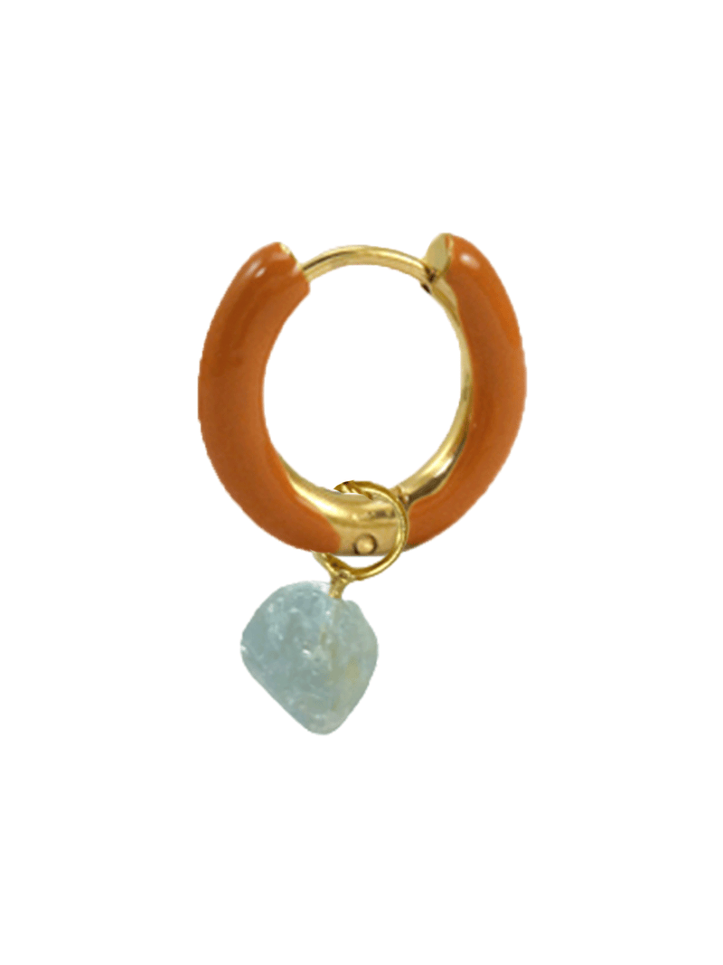 Radiante Orange Crystal Hoop