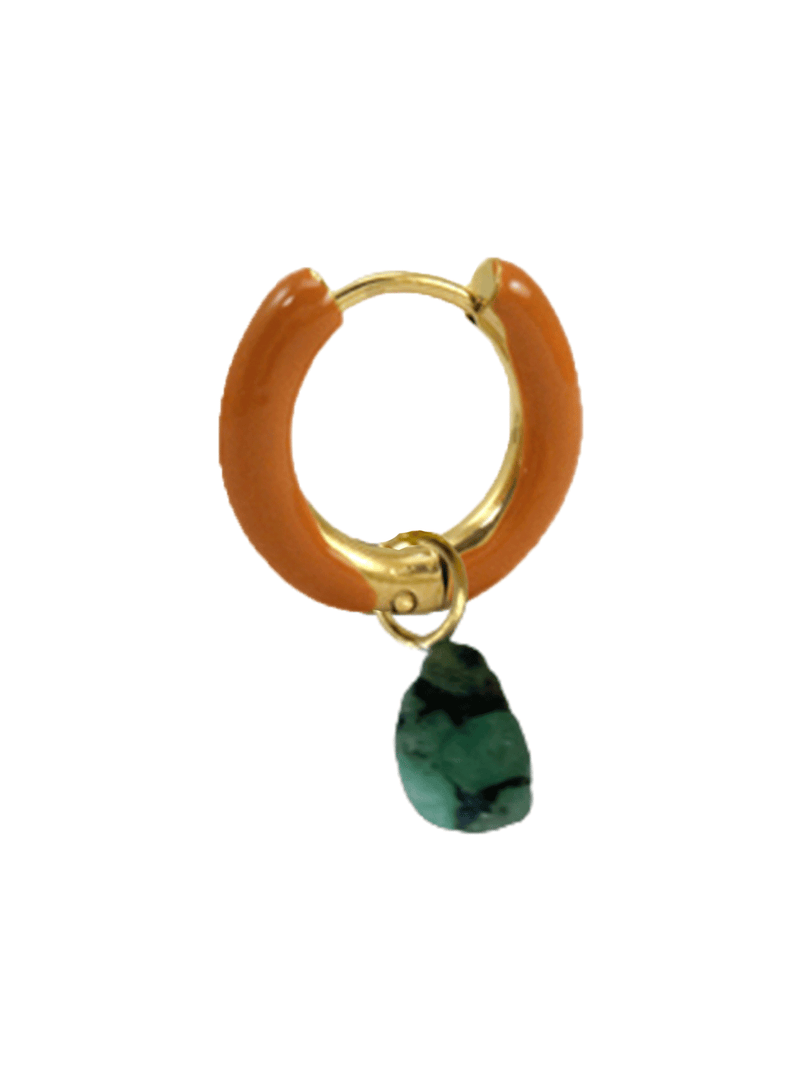 Radiante Orange Crystal Hoop