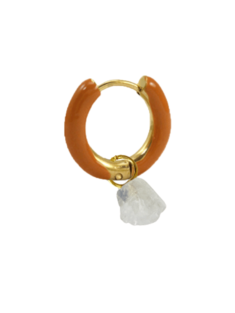 Radiante Orange Crystal Hoop