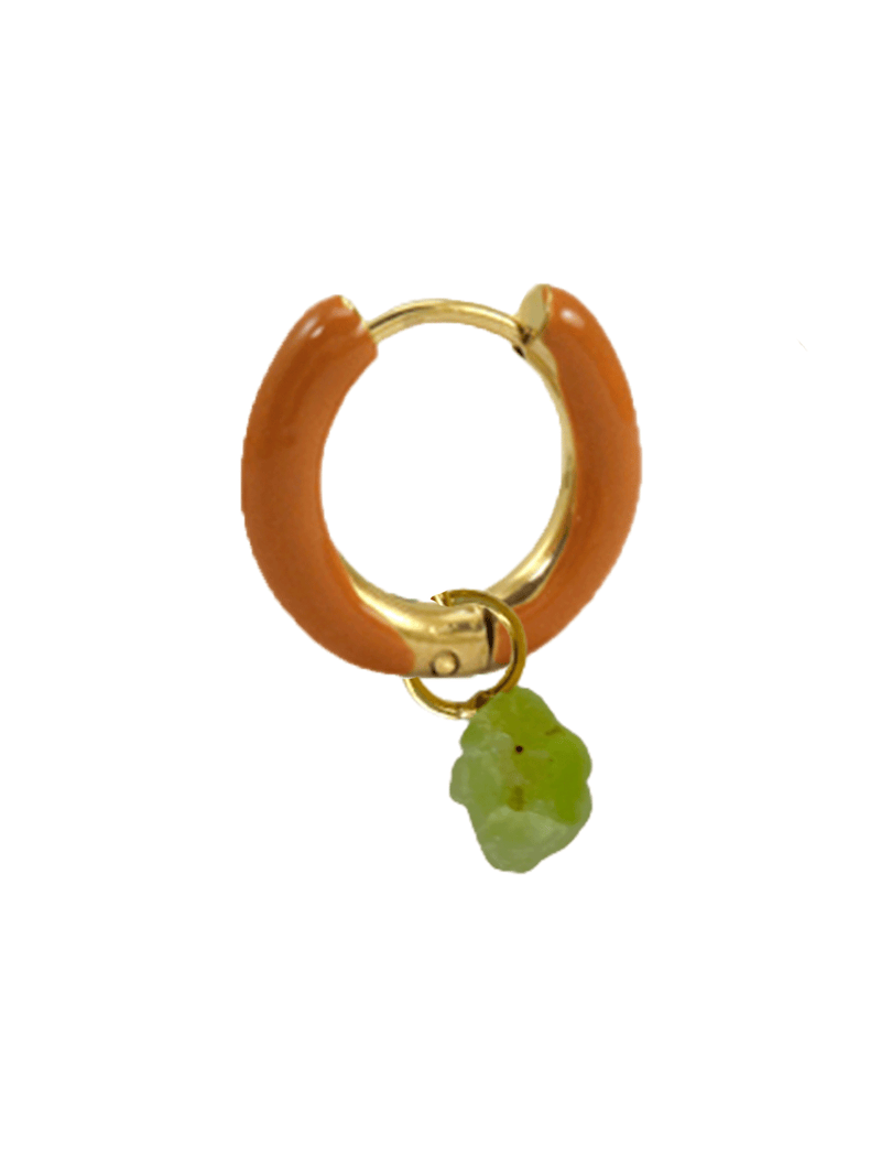Radiante Orange Crystal Hoop