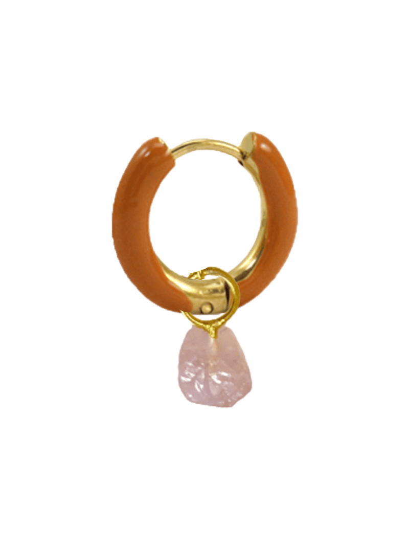 Radiante Orange Crystal Hoop