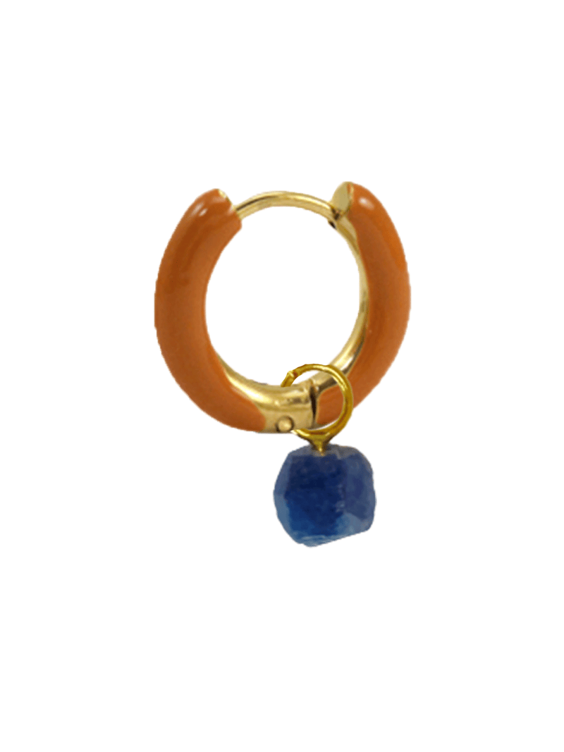 Radiante Orange Crystal Hoop